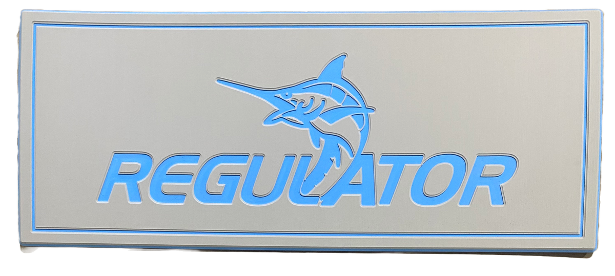 Regulator Helm Pad Ice Grey over Marlin Blue Regulator Marine Gear