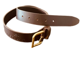 Leather Belt with Regulator Marine Embossed Logo