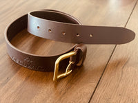 Leather Belt with Regulator Marine Embossed Logo