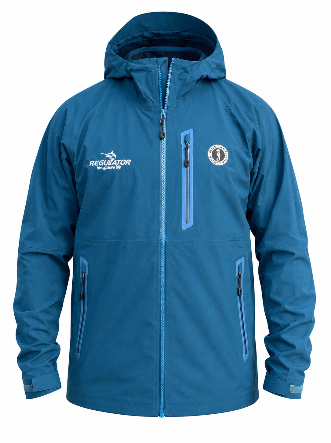 ランニング オウン ザ ラン ジャケット メンズ ブルー M　サムライブルー Mustang Survival Regulator Rain Jacket| Ocean Blue – Regulator