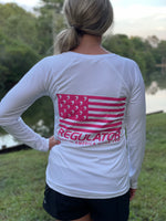 Women’s Regulator Flag Long Sleeve Performance Shirt | White