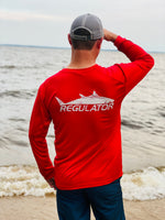 Regulator Fish Cut Long Sleeve Performance Shirt | Red