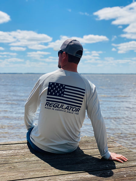 Regulator Marine Flag Long Sleeve Performance Shirt | Aluminum